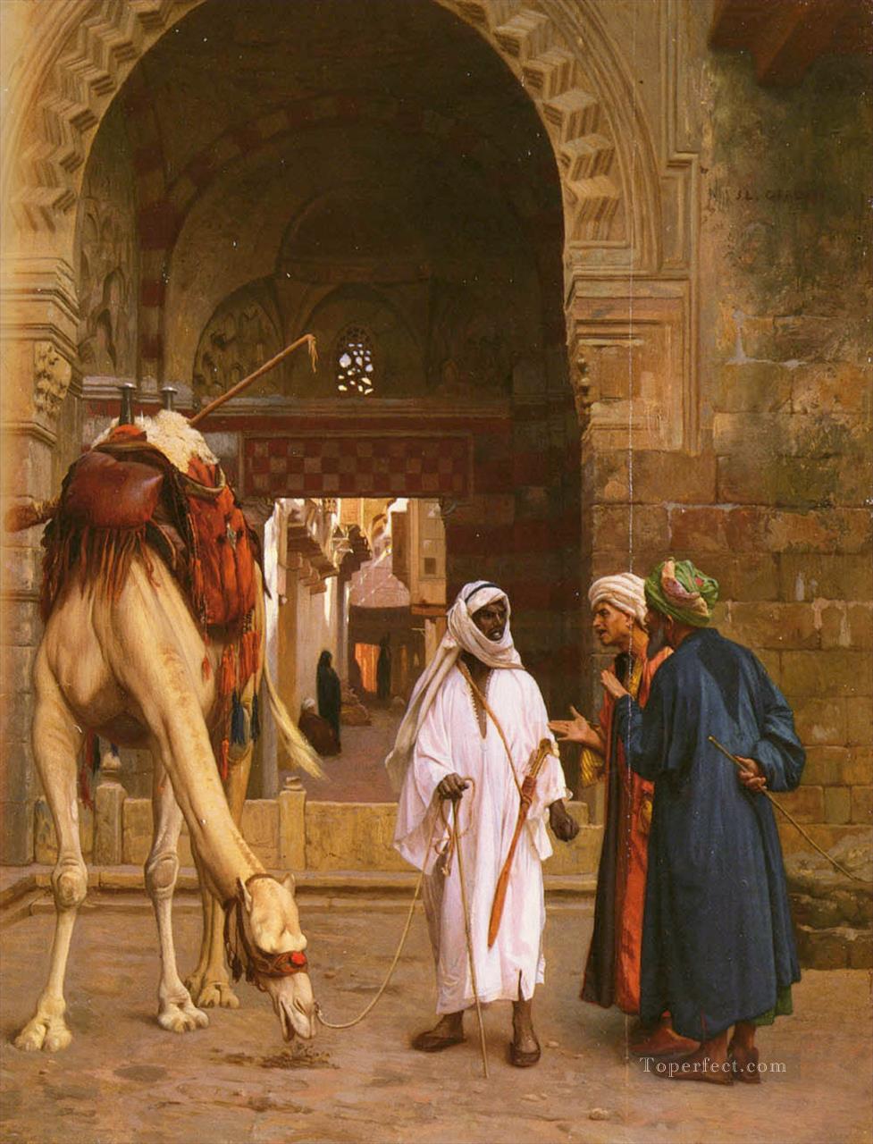 Disputa DArabes Orientalismo árabe griego Jean Leon Gerome Pintura al óleo
